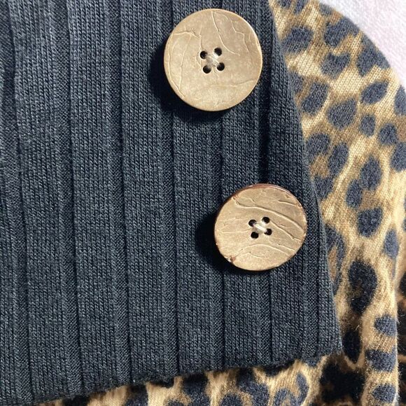 CHEETAH LEOPARD Print Sweater Dress by Robert Louis NEW Womens Medium - Picture 11 of 16